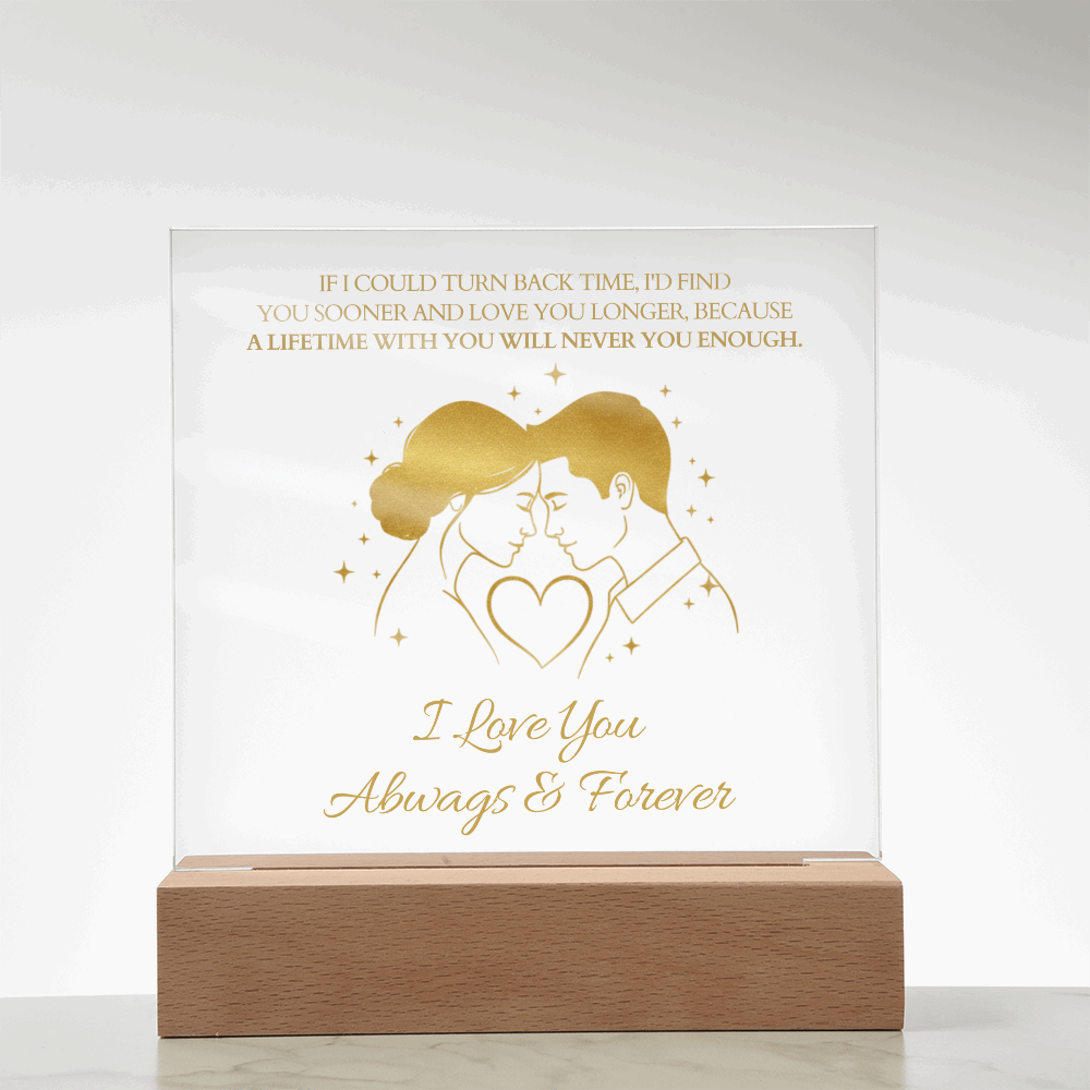 To My Wife – Romantic Christmas Acrylic Plaque | I Love You Always & Forever Gift from Husband