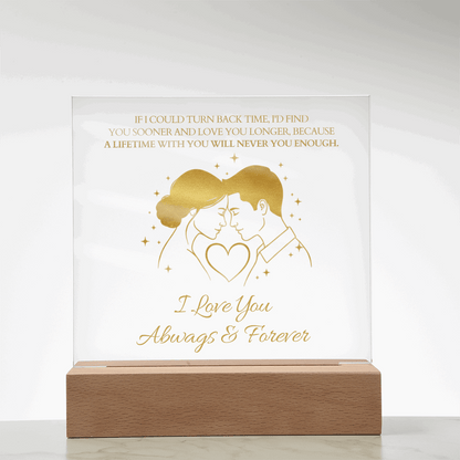To My Wife – Romantic Christmas Acrylic Plaque | I Love You Always & Forever Gift from Husband