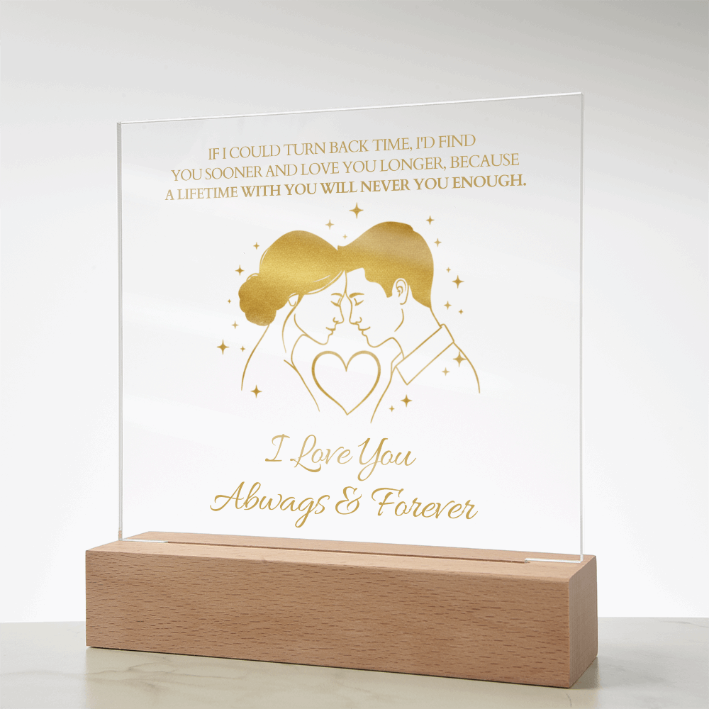 To My Wife – Romantic Christmas Acrylic Plaque | I Love You Always & Forever Gift from Husband