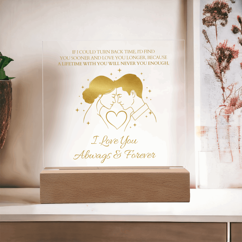 To My Wife – Romantic Christmas Acrylic Plaque | I Love You Always & Forever Gift from Husband