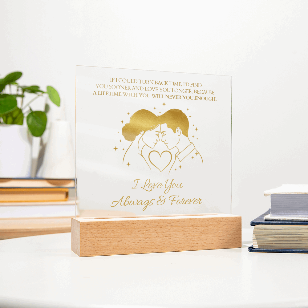 To My Wife – Romantic Christmas Acrylic Plaque | I Love You Always & Forever Gift from Husband