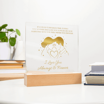 To My Wife – Romantic Christmas Acrylic Plaque | I Love You Always & Forever Gift from Husband