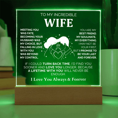 To My Wife – Romantic Acrylic Plaque | I Love You Always & Forever Perfect Christmas Gift from Husband