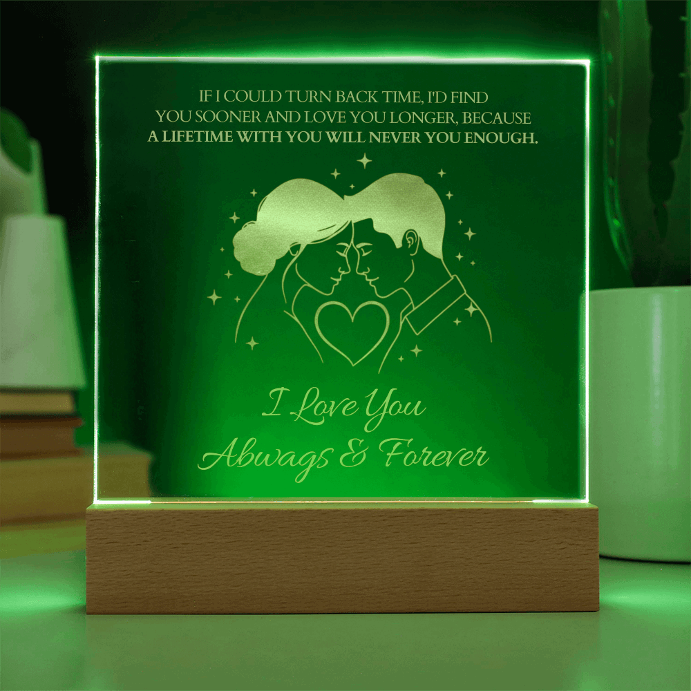 To My Wife – Romantic Christmas Acrylic Plaque | I Love You Always & Forever Gift from Husband