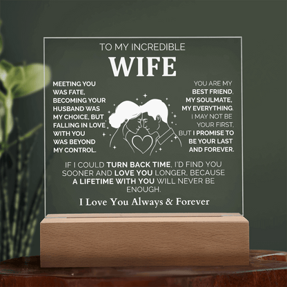 To My Wife – Romantic Acrylic Plaque | I Love You Always & Forever Perfect Christmas Gift from Husband