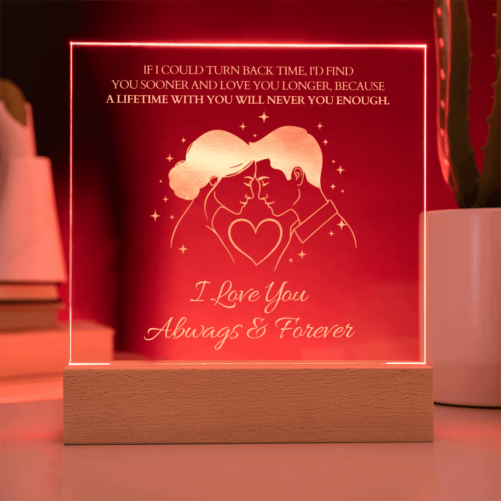 To My Wife – Romantic Christmas Acrylic Plaque | I Love You Always & Forever Gift from Husband