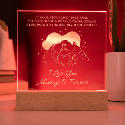 To My Wife – Romantic Christmas Acrylic Plaque | I Love You Always & Forever Gift from Husband