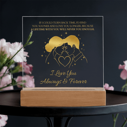 To My Wife – Romantic Christmas Acrylic Plaque | I Love You Always & Forever Gift from Husband