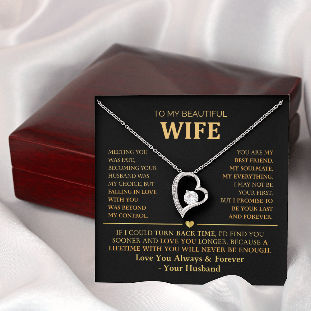 To My Wife – A Lifetime With You Will Never Be Enough - Romantic Forever Love Jewelry Gift for Christmas