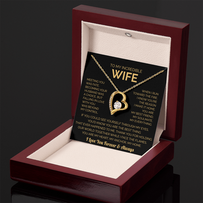 Firefighter Wife Necklace – Romantic Fire Wife Gift from Husband - Firefighter Wife Christmas Gift Idea
