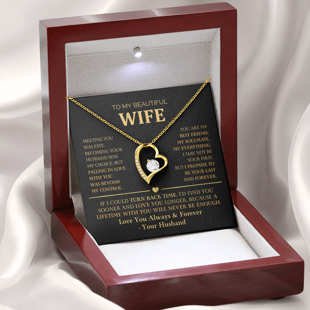 To My Wife – A Lifetime With You Will Never Be Enough - Romantic Forever Love Jewelry Gift for Christmas