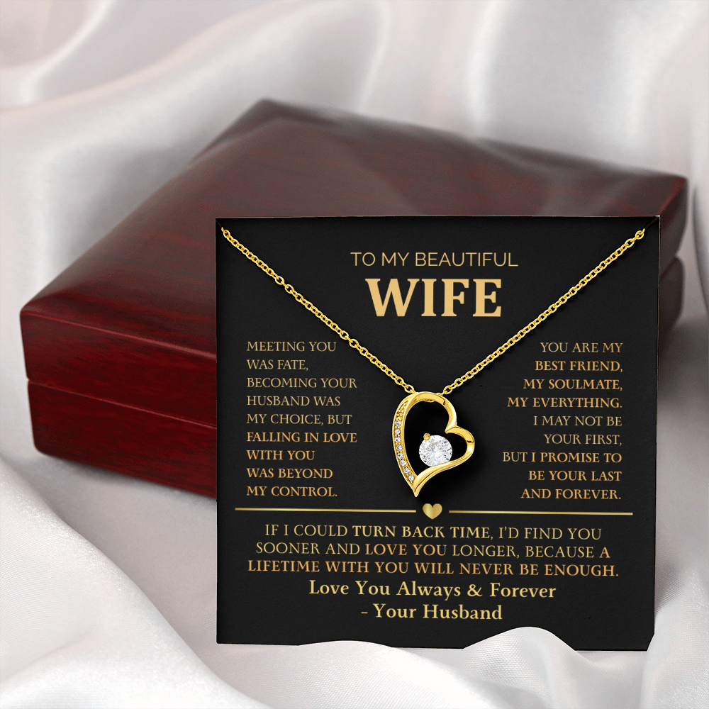 To My Wife – A Lifetime With You Will Never Be Enough - Romantic Forever Love Jewelry Gift for Christmas