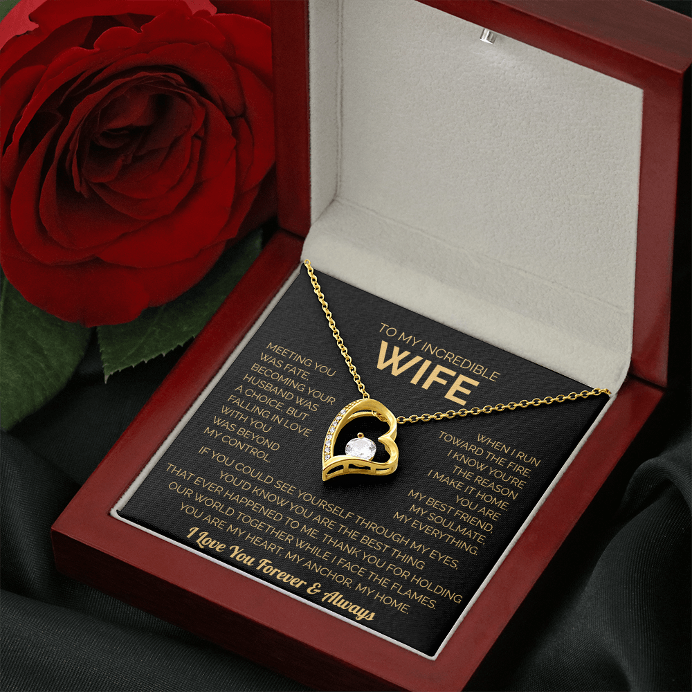 Firefighter Wife Necklace – Romantic Fire Wife Gift from Husband - Firefighter Wife Christmas Gift Idea