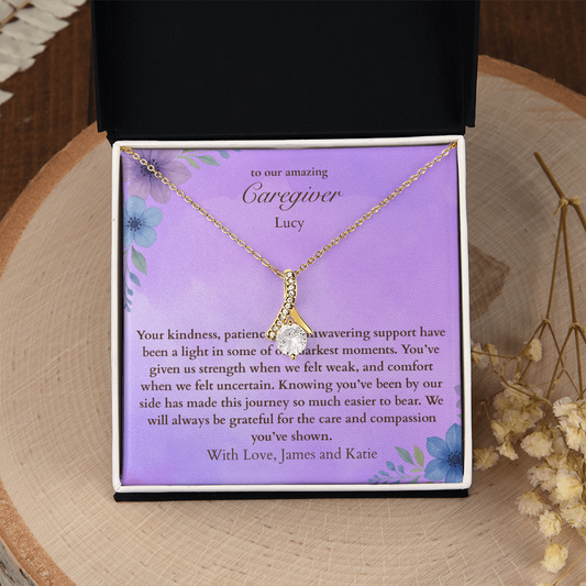 Personalized Caregiver Necklace – Heartfelt Appreciation for Nurses, Hospice Workers, and Caregivers