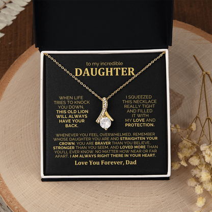To My Daughter Necklace from Dad - Heartfelt Alluring Beauty Gift Set for Christmas, Birthday or Just Because
