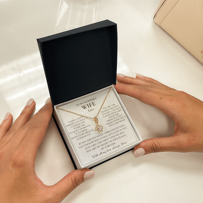 To My Wife Necklace - Personalized Romantic Gift Set with Message Card