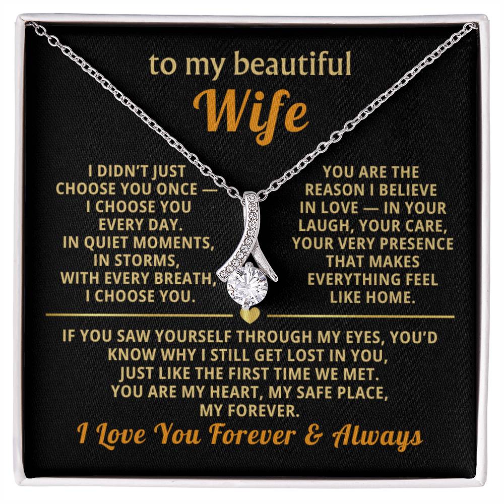 To My Wife Necklace - Heartfelt Alluring Beauty Gift Set for Christmas, Anniversary or Birthday