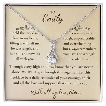 Personalized Chemo Support Jewelry – Resilience Gift for Cancer Patients | Post-Surgery Strength Pendant | Healing Cancer Journey Necklace