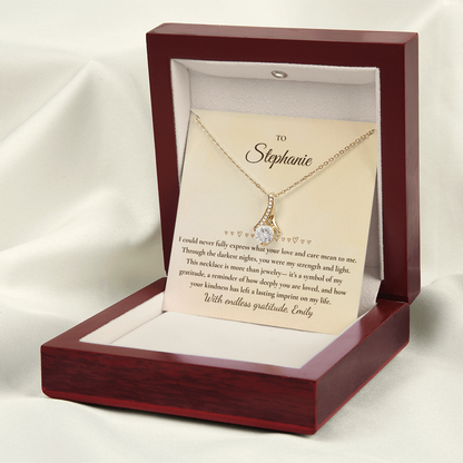Personalized Caregiver Necklace - Thank You Gifts for Nurses | Wife & Hospice Caregiver Appreciation Jewelry