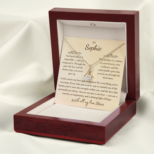 Personalized Cancer Survivor Gift – Cancer Free Jewelry | Personalized Warrior Necklace | Healing Journey & Recovery Celebration Pendant