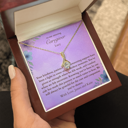 Personalized Caregiver Necklace – Heartfelt Appreciation for Nurses, Hospice Workers, and Caregivers