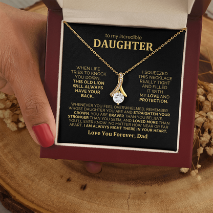 To My Daughter Necklace from Dad - Heartfelt Alluring Beauty Gift Set for Christmas, Birthday or Just Because