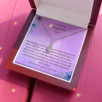 Personalized Caregiver Necklace – Heartfelt Appreciation for Nurses, Hospice Workers, and Caregivers