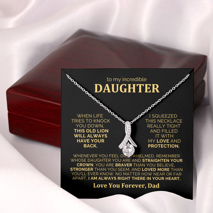 To My Daughter Necklace from Dad - Heartfelt Alluring Beauty Gift Set for Christmas, Birthday or Just Because