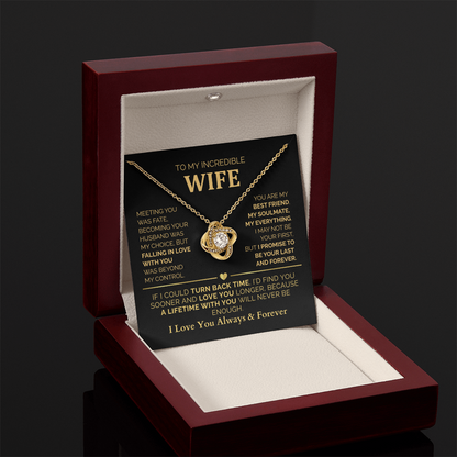 To My Wife – A Lifetime With You Will Never Be Enough - Romantic Love Knot Jewelry Gift for Christmas