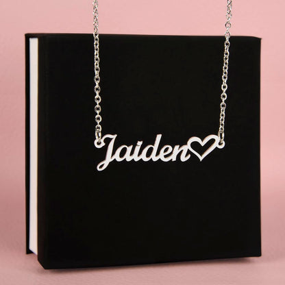 Custom Name Necklace – Rainbow Pride Gift for LGBT Child from Mom