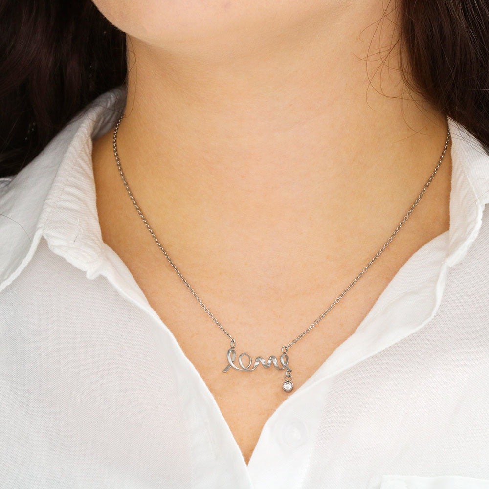 Granddaughter Gift Necklace - Love Necklace with Message from Grandma or Grandpa
