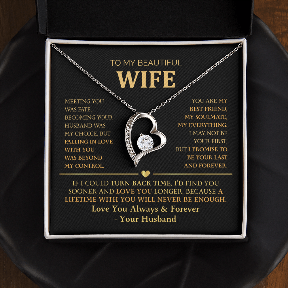 To My Wife – A Lifetime With You Will Never Be Enough - Romantic Forever Love Jewelry Gift for Christmas