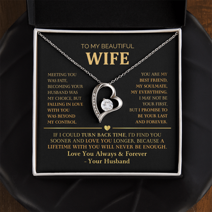 To My Wife – A Lifetime With You Will Never Be Enough - Romantic Forever Love Jewelry Gift for Christmas