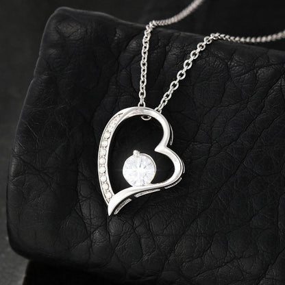To My Wife Necklace - Romantic Heart Gift with Message Card