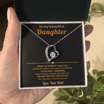 To My Daughter – Sparkling Necklace Gift From Dad