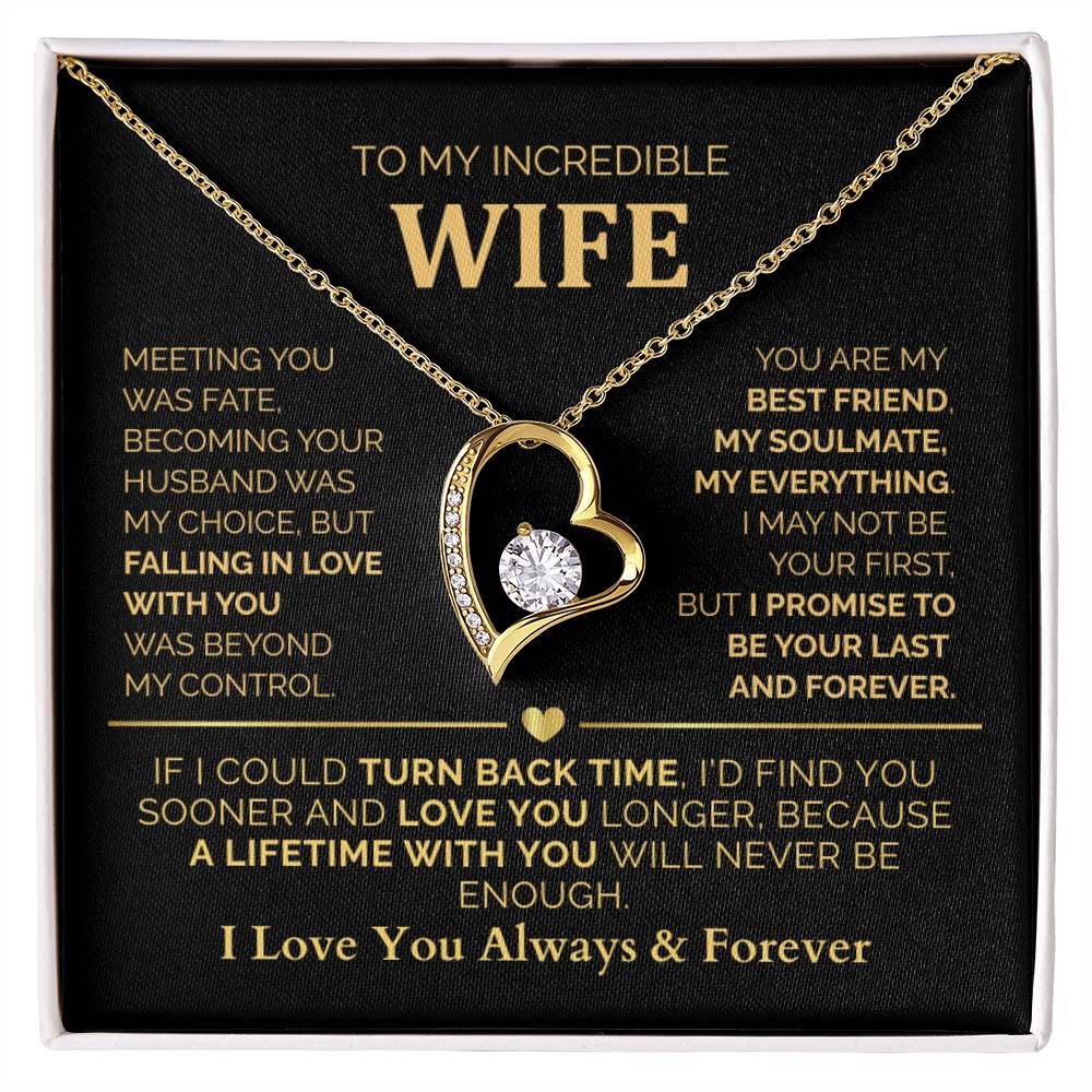 To My Wife – A Lifetime With You Will Never Be Enough - Romantic Jewelry Gift for Christmas