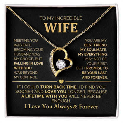To My Wife – A Lifetime With You Will Never Be Enough - Romantic Jewelry Gift for Christmas