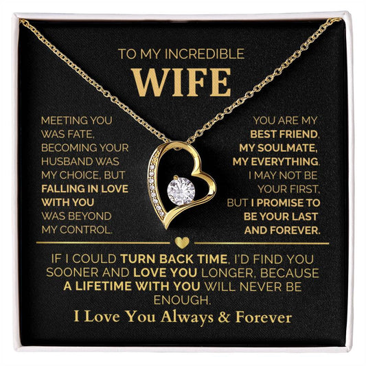 To My Wife – A Lifetime With You Will Never Be Enough - Romantic Jewelry Gift for Christmas