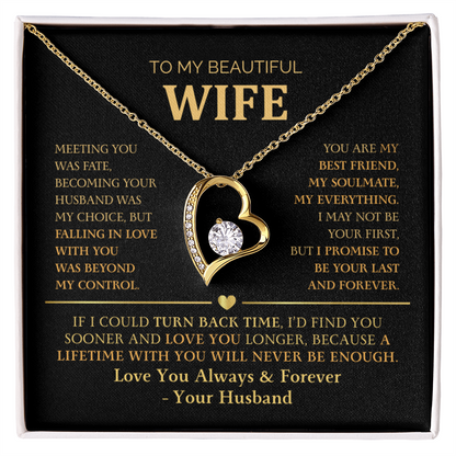 To My Wife – A Lifetime With You Will Never Be Enough - Romantic Forever Love Jewelry Gift for Christmas