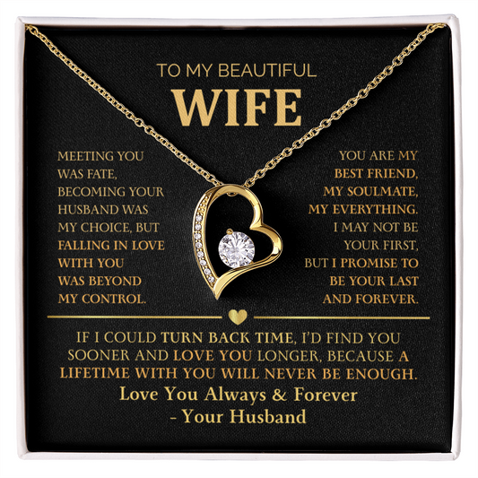 To My Wife – A Lifetime With You Will Never Be Enough - Romantic Forever Love Jewelry Gift for Christmas