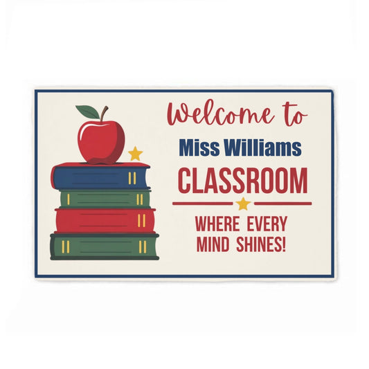 Custom Teacher Doormat with Name - Personalized Classroom Door Mat | School Supply Gift for Teacher Appreciation Week