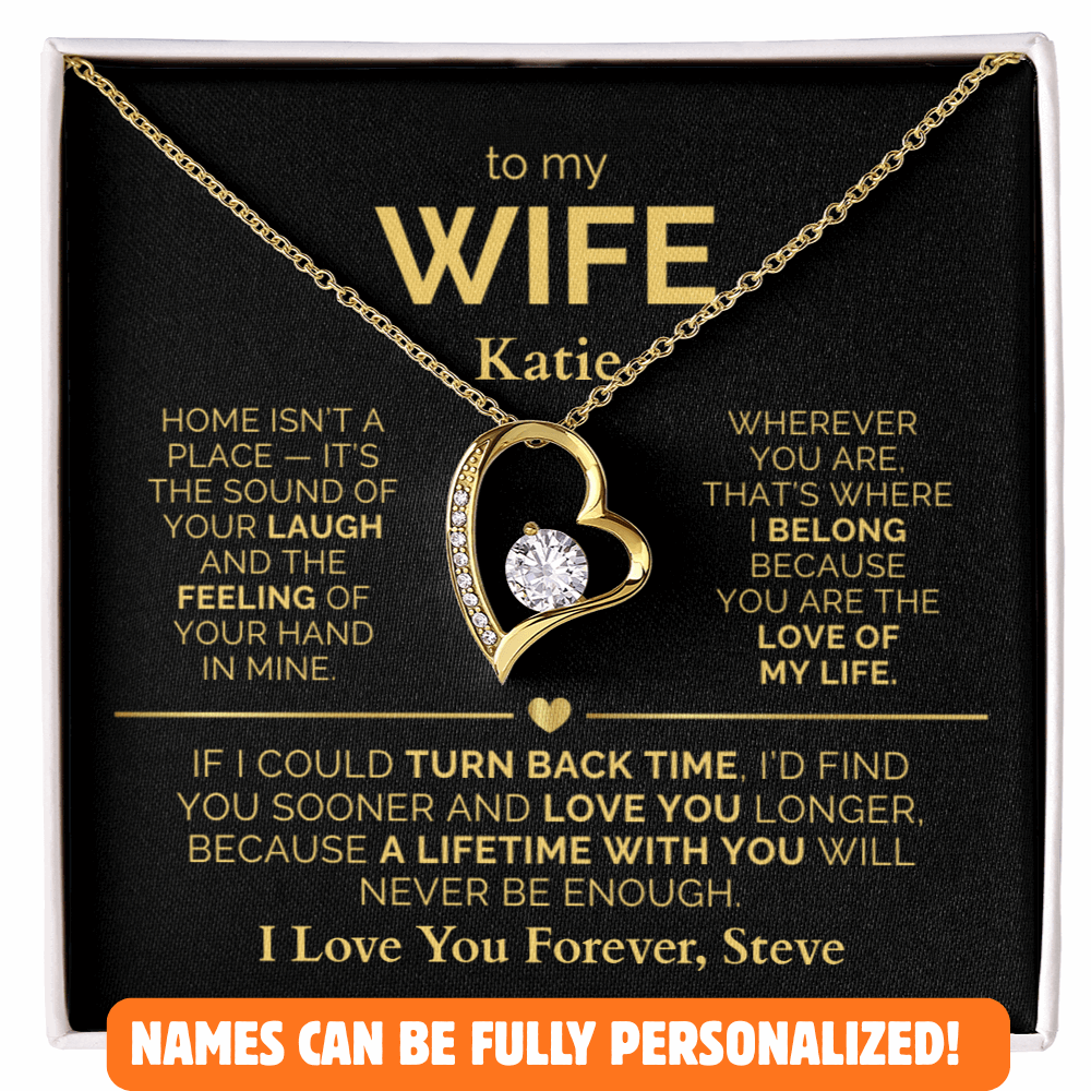 Personalized To My Wife Necklace - Heartfelt Forever Love Gift Set