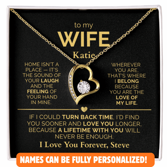 Personalized To My Wife Necklace - Heartfelt Forever Love Gift Set