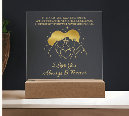 To My Wife – Romantic Christmas Acrylic Plaque | I Love You Always & Forever Gift from Husband