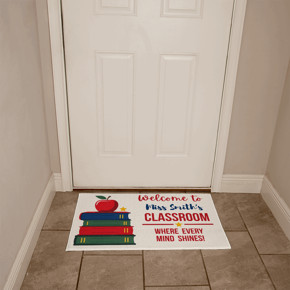 Custom Teacher Doormat with Name - Personalized Classroom Door Mat | School Supply Gift for Teacher Appreciation Week