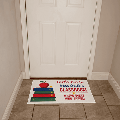 Custom Teacher Doormat with Name - Personalized Classroom Door Mat | School Supply Gift for Teacher Appreciation Week